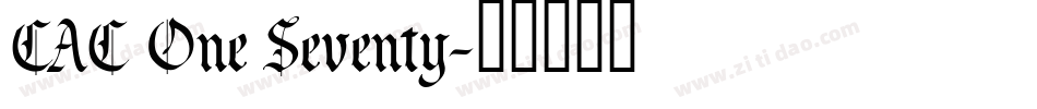 CAC One Seventy字体转换